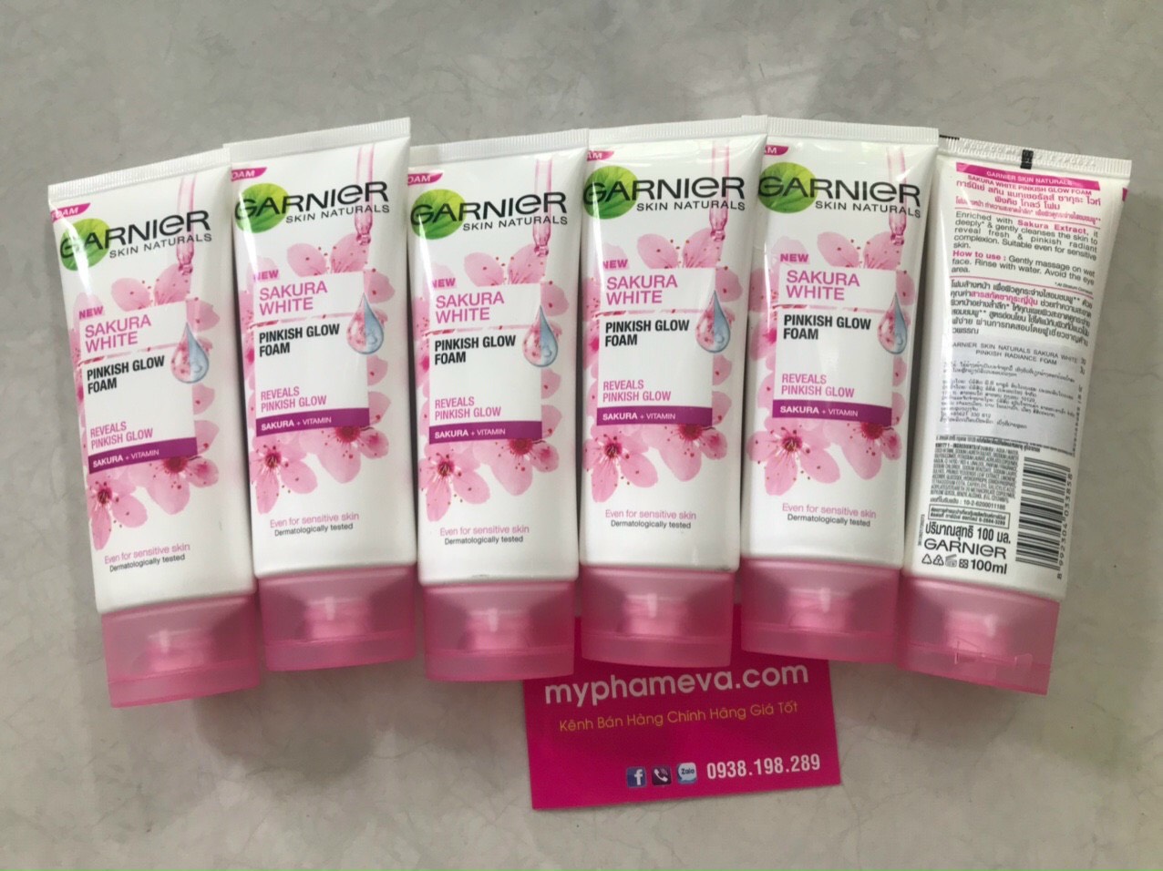Sữa Rữa Mặt Trắng Da Garnier Sakura Thái Lan Chăm Sóc Mặt-1